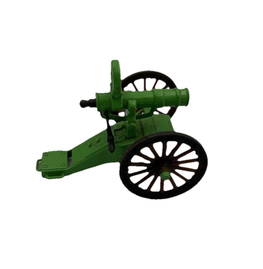 Vintage Green Die Cast Metal Collectible Cannon Shaped Desktop Pencil Sharpener
