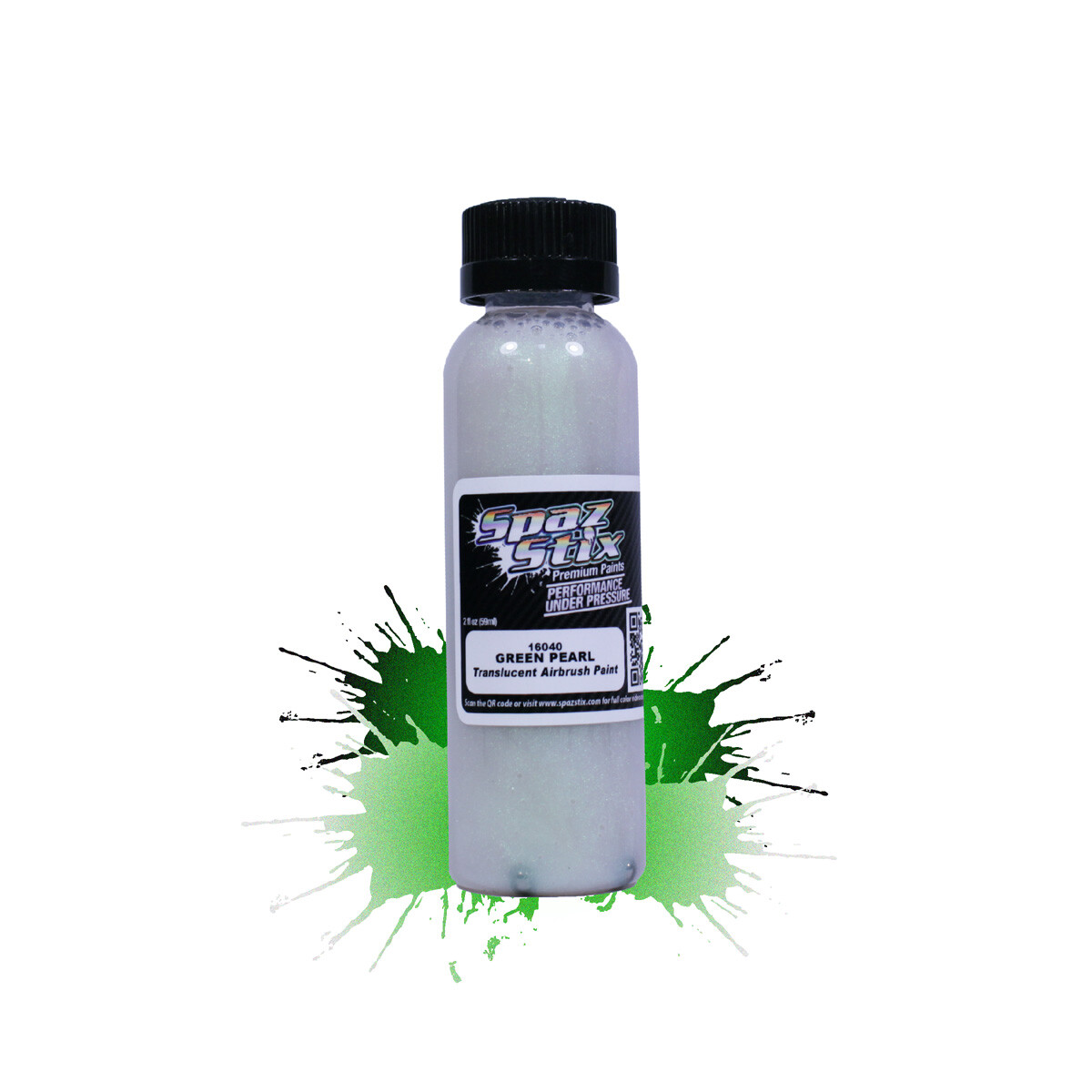 SPAZ STIX GREEN PEARL AIRBRUSH PAINT 2 OZ. SZX16040 LEXAN RC