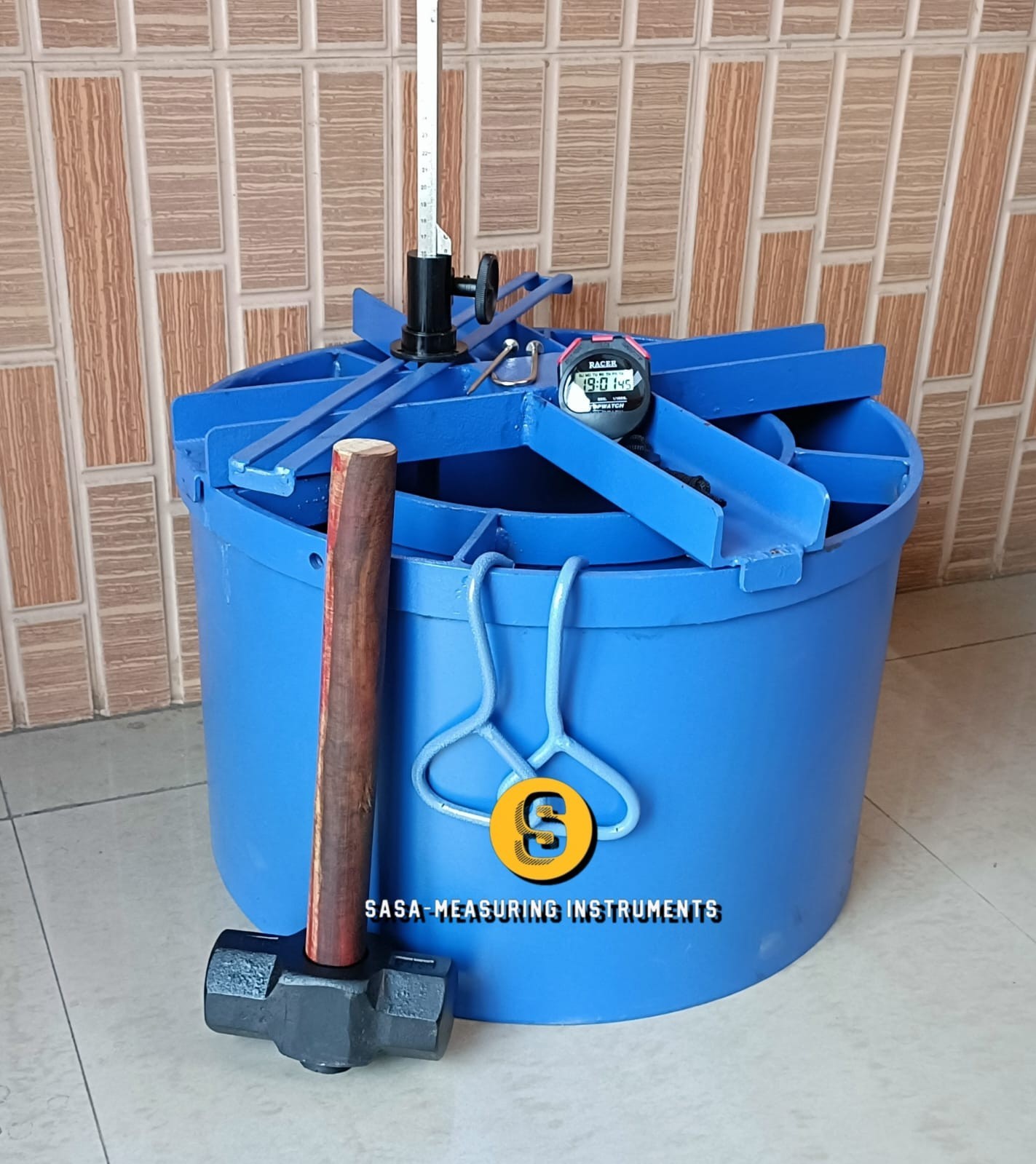Double Ring Soil Infiltrometer with Driving Plate, Gauge & Float Industrial use