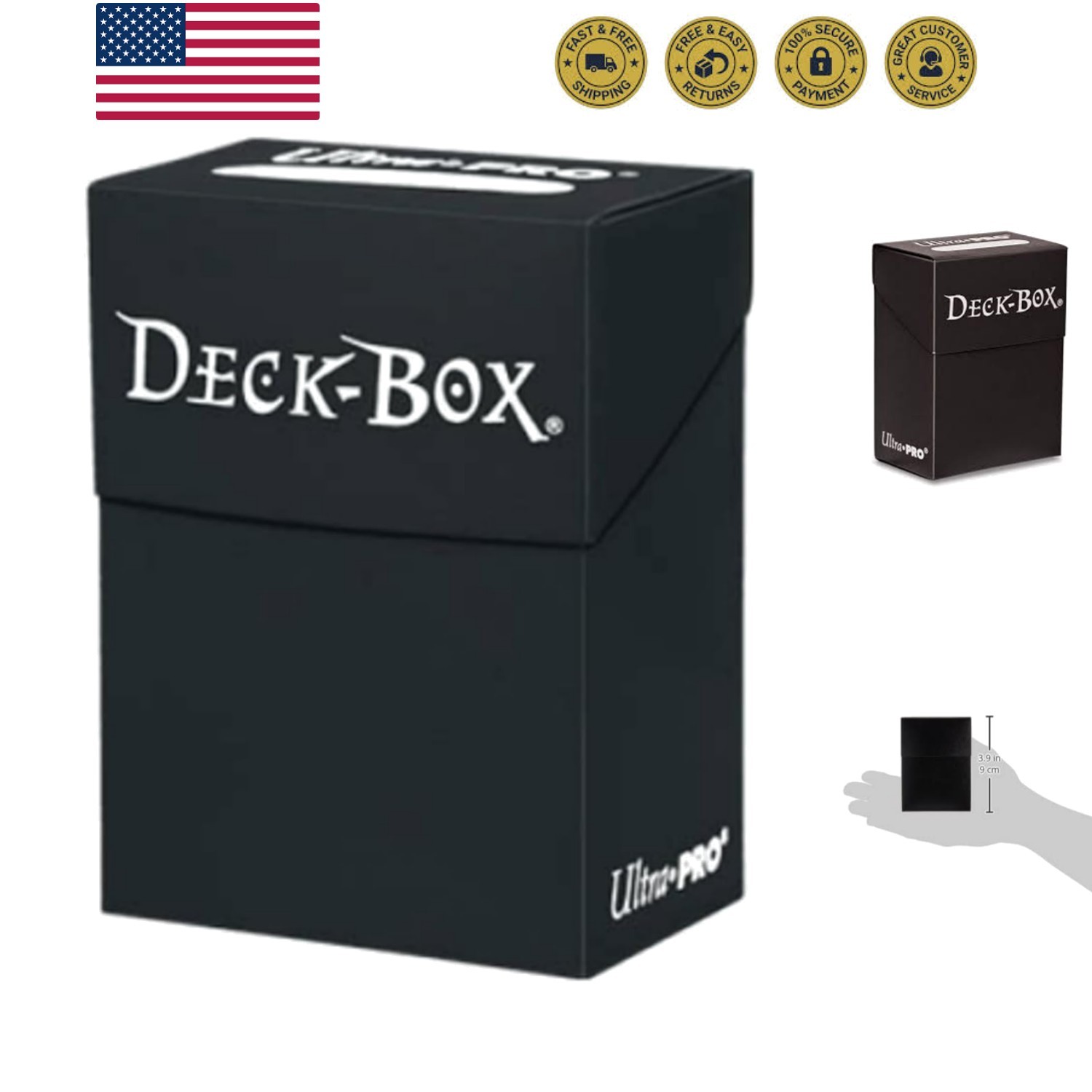 80 Card Deck Box - Black