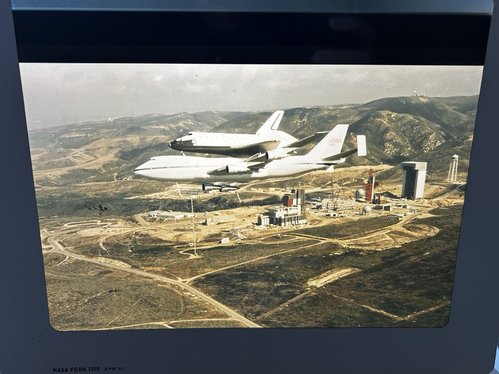 1983 NASA KSC Space Shuttle Orbiter 747 Transport Presentation Transparency