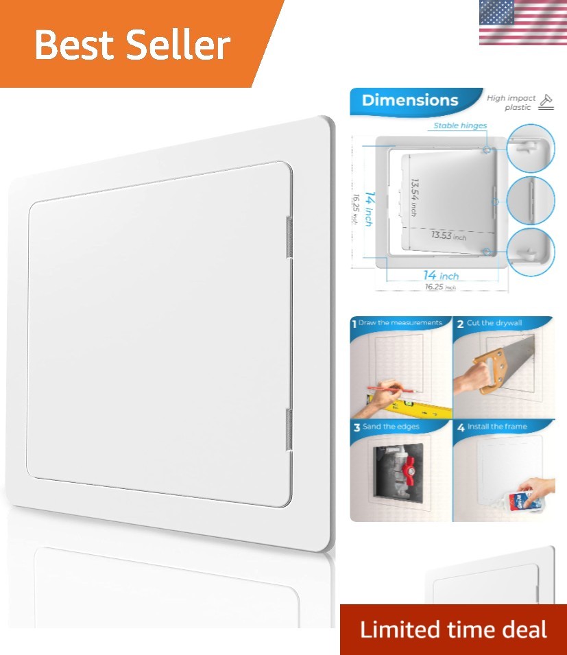 Access Panel for Drywall - 14 x 14 inch - Wall Hole Cover - Access Door - Plu...