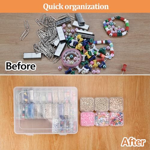 Bead Organizer Box, 3Pcs Small Bead Organizers and Storage Plastic Cases 1