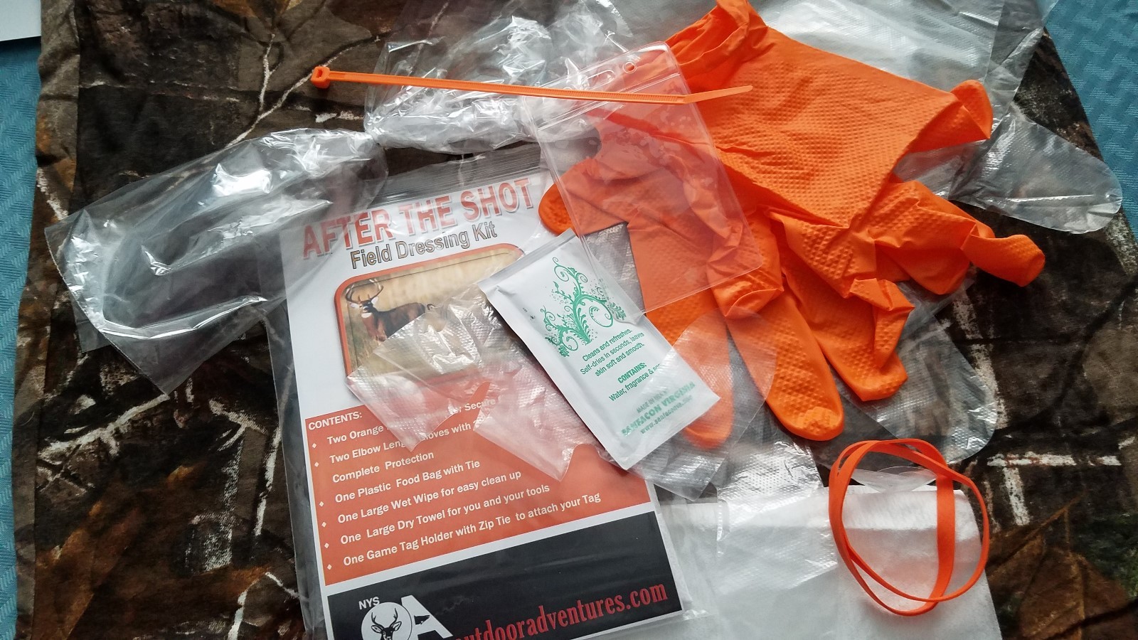 Field Dressing Kit "After the Shot" Game Cleaning Kit, Hunting, Easy Clean Up