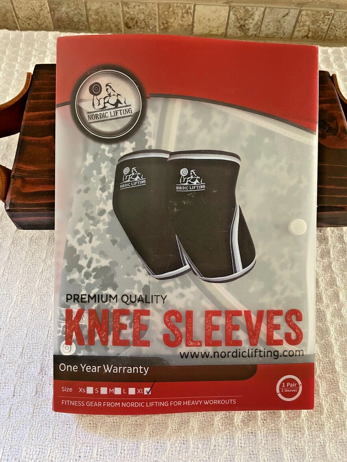 Nordic Lifting Knee Sleeves Pair of 2 Camo Grey X-Large Cross Fit Weightlift NIP