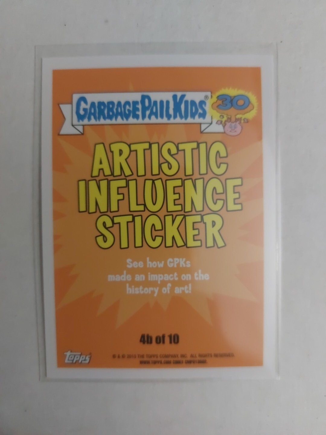 2015 Topps GPK 30th Anniversary Artistic Influence Illustrate Tor #4b