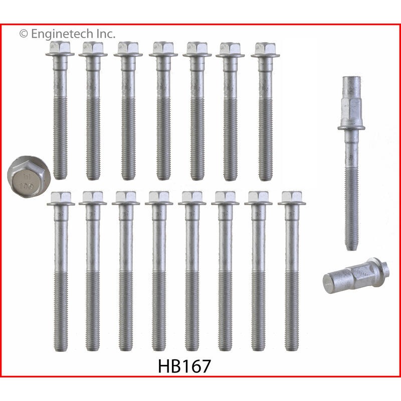 Enginetech Engine Cylinder Head Bolt Set HB167;