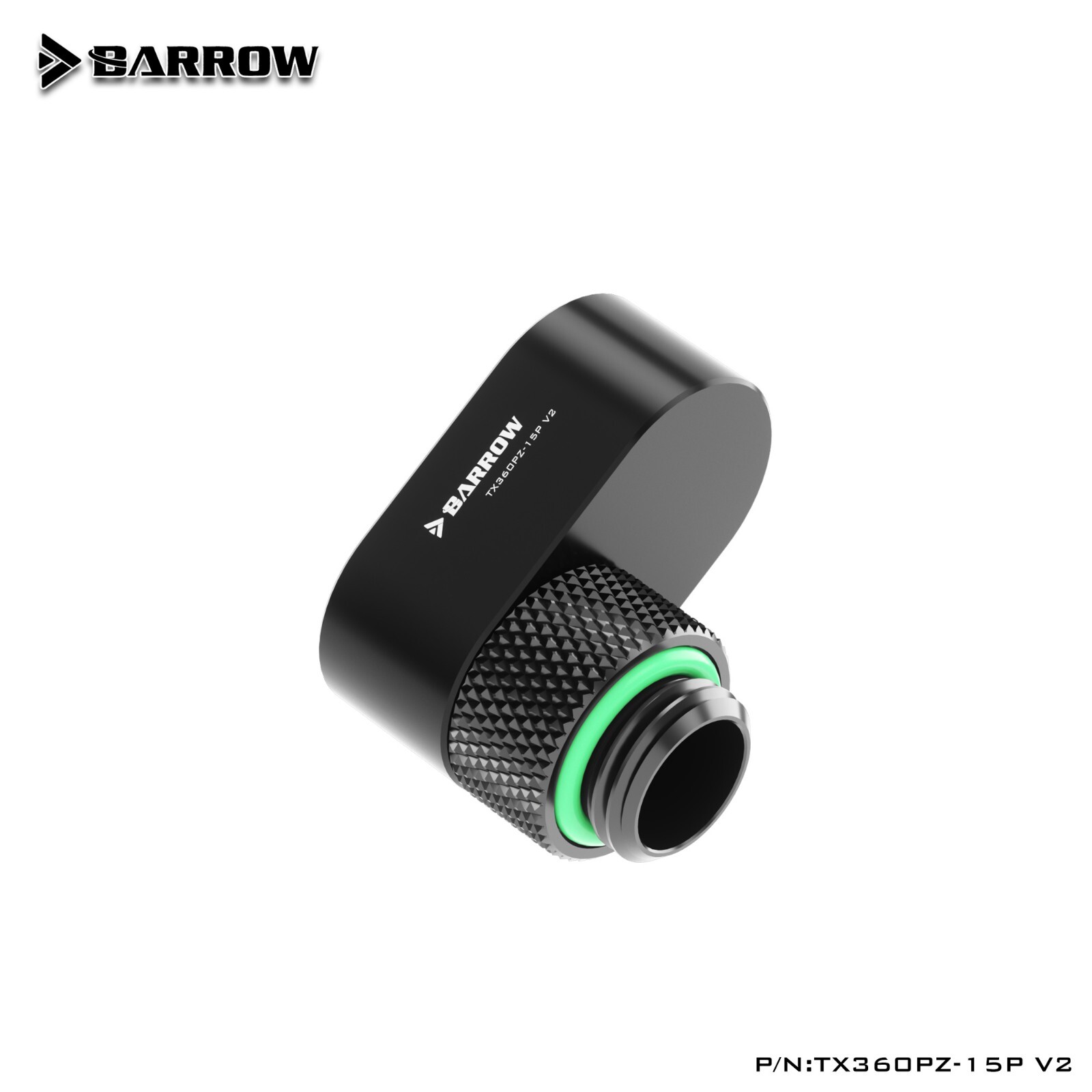 Barrow G1/4" 360 Degree Rotary Offset Adapter 6mm / 15mm Pom Fitting TX360PZ-P