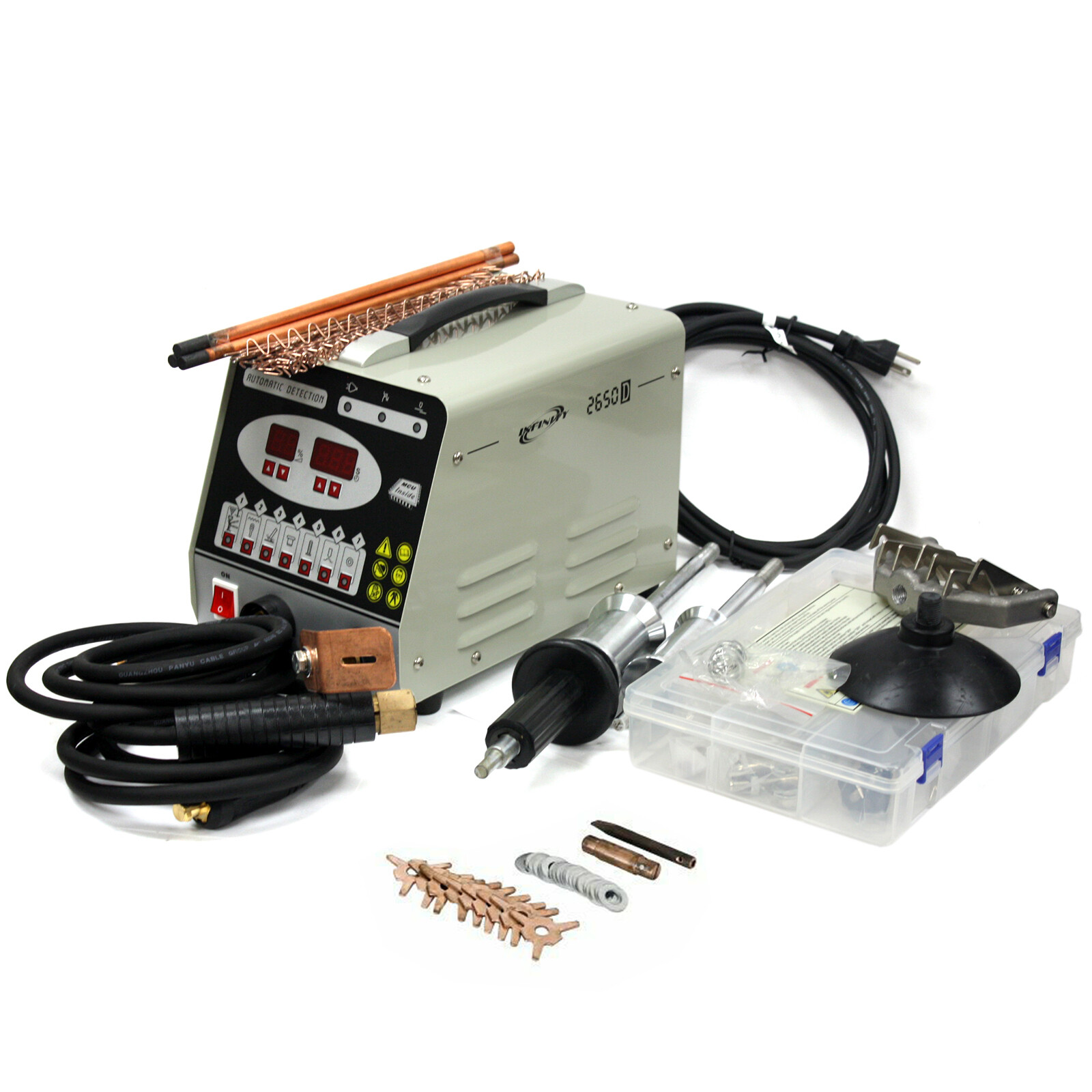 Digital Dent Puller Spot Welding Welder Machine 2600A Car Body Repair Kit Set