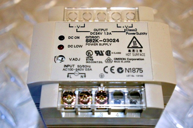 Omron 24V @ 1.3Amp S82K-03024 Power Supply 100-240V Input