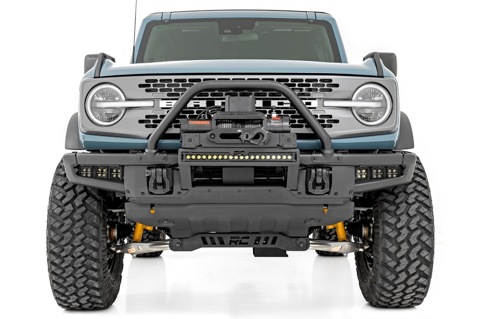Rough Country Winch Mount Kit w/Winch 21-25 Ford Bronco OEM Steel Bumper 51097