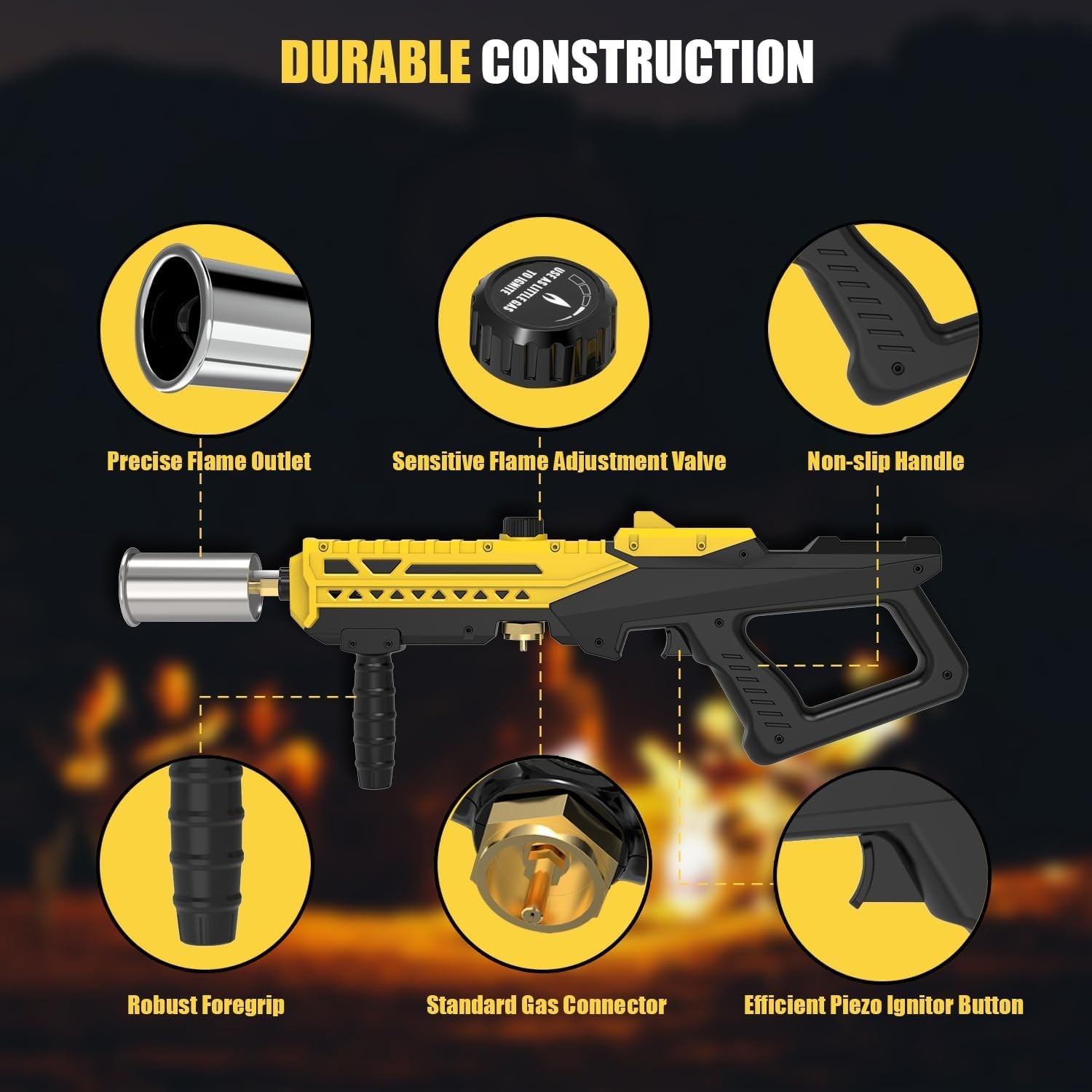 Durable Propane Torch for Precision Cooking, DIY Projects