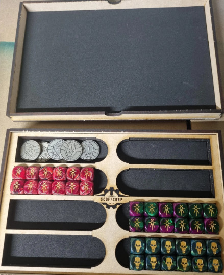 Dice and token storage / rolling tray for 96 x 16mm Dice. Colour Choice