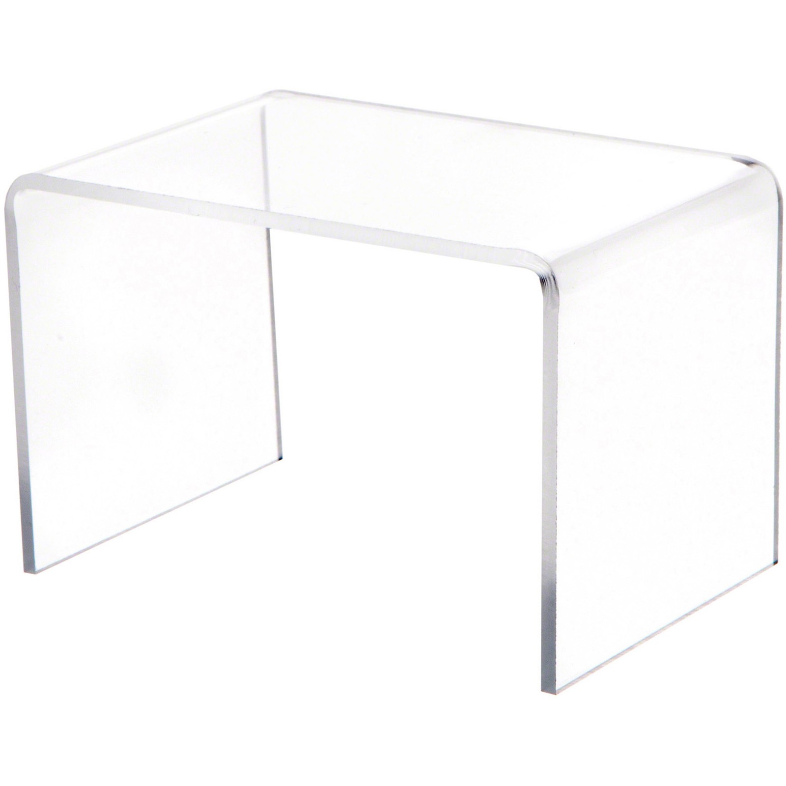 Plymor Clear Acrylic Rectangular Display Riser, 3" H x 4.5" W x 3" D