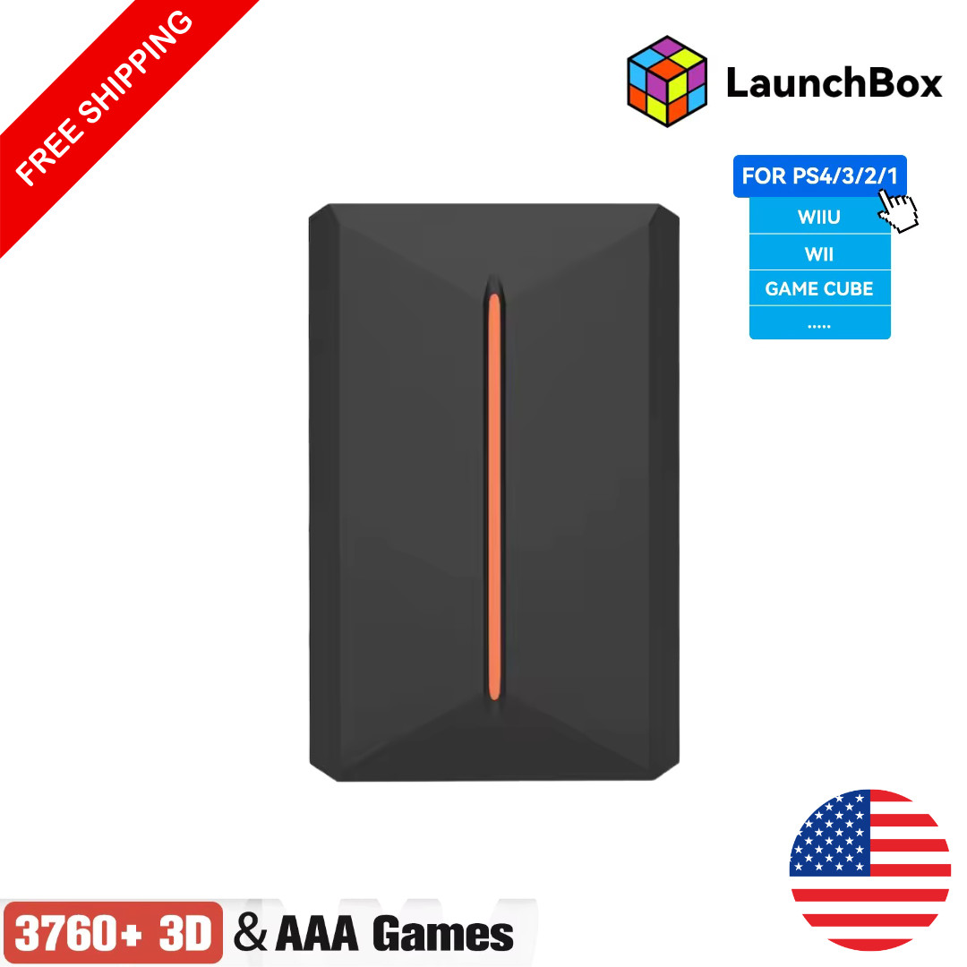 500GB LaunchBox External Gaming HDD 3,760+ 3D/AAA Games PS4 PS3 PS2 Switch PC