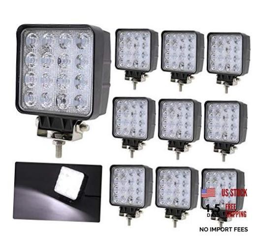 (Pack of 10) 48w Square Shape 30 Degree LED Work Light Spot Lamp Driving