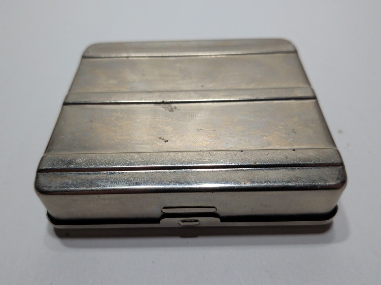 ✨USED✨Automatic Cigarette Rolling Machine Metal Box Cigarette Case SKULL etching