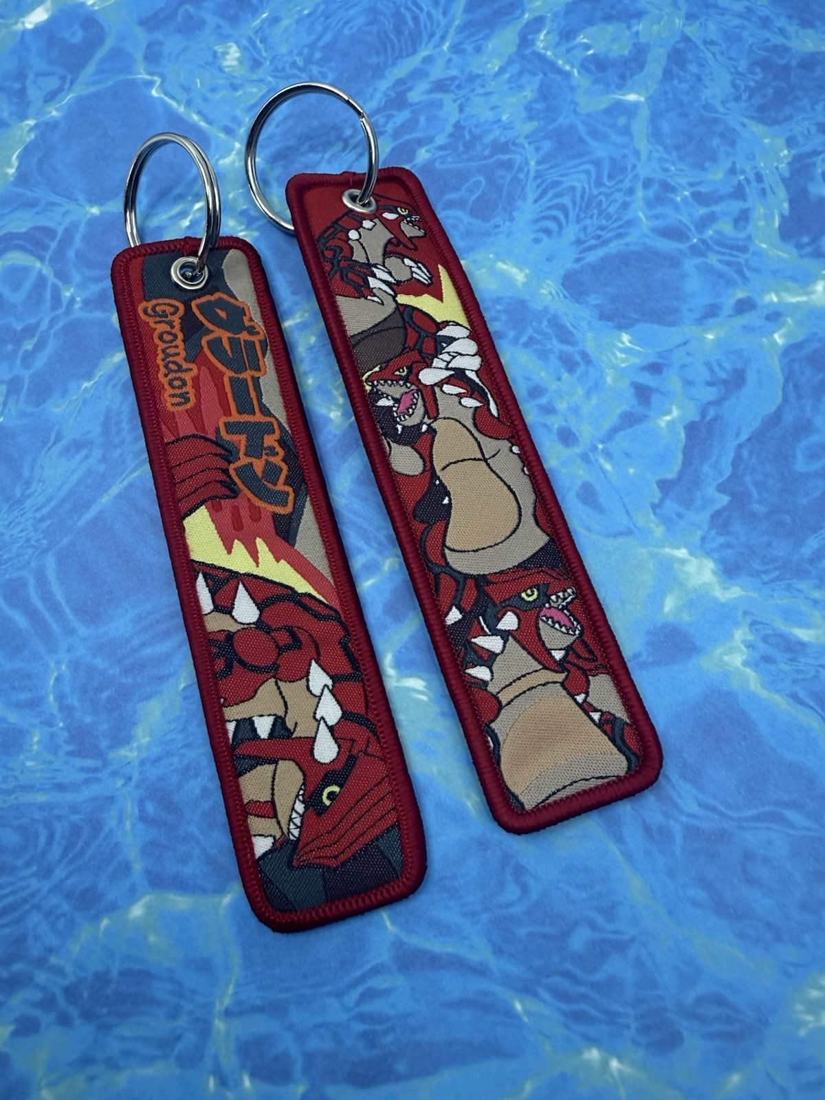 1 Piece Double Sided 5 Inch Pokemon Groudon Keychain