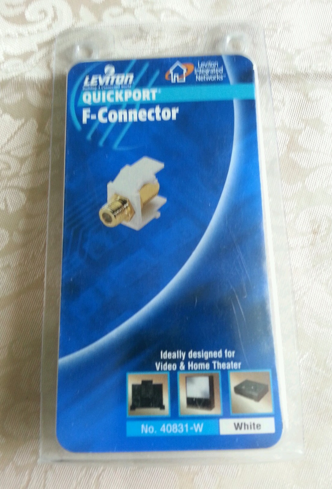NEW NIP Leviton 40831-W QuickPort F-Type Connector White Video & Home Theater