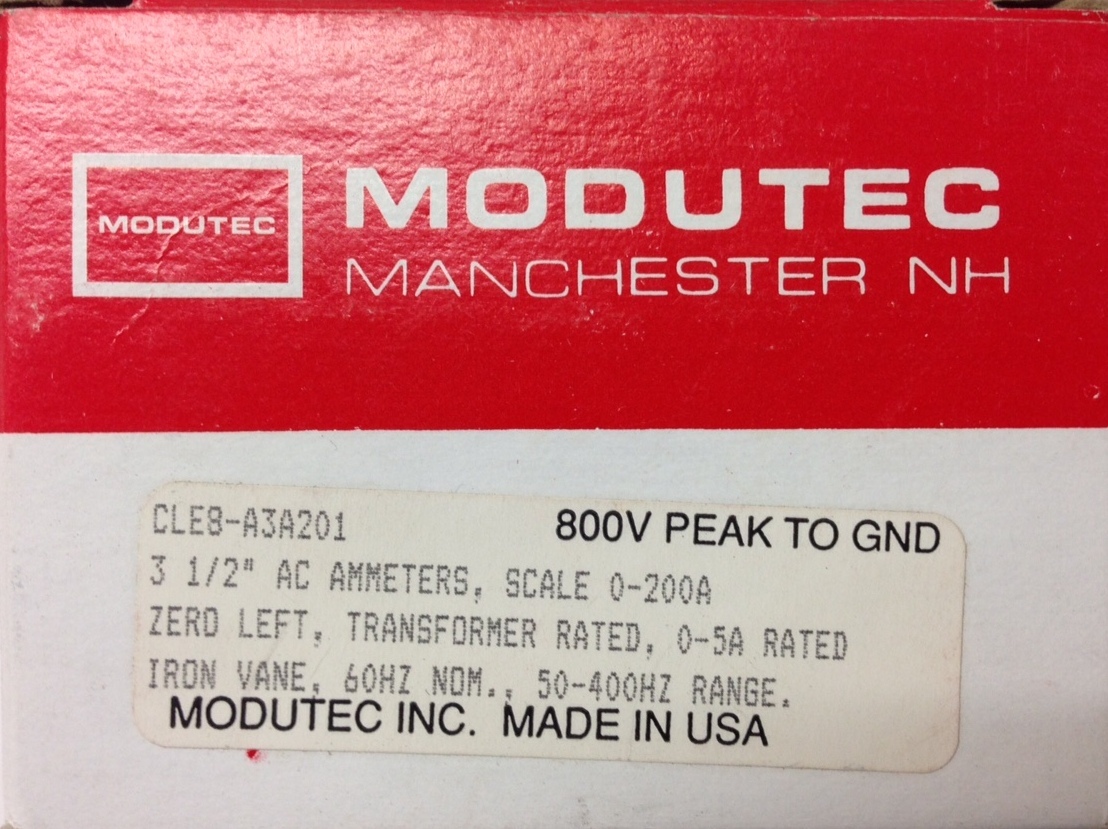 Modutec Panel Meter 0 to 200 AMP