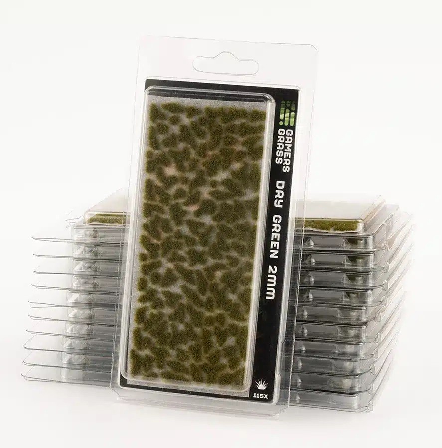 Gamer's Grass: Dry Green 2mm Tufts Wild GGR GG2-DGR