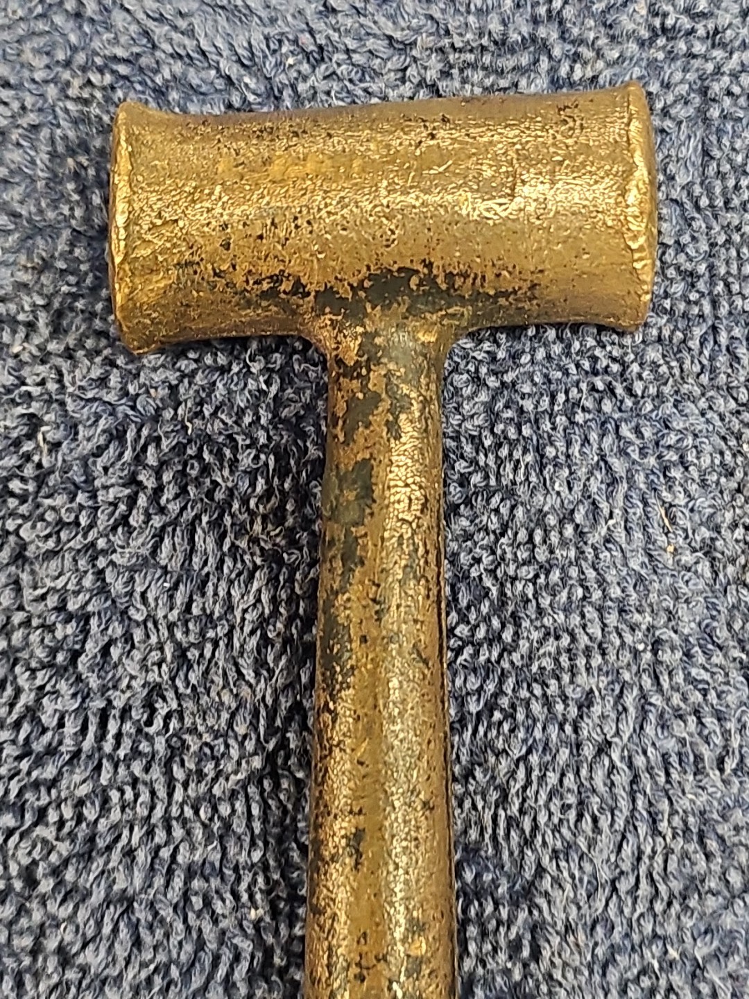 VINTAGE COPPER Hammer W Rare Copper HANDLE TOOl No Spark