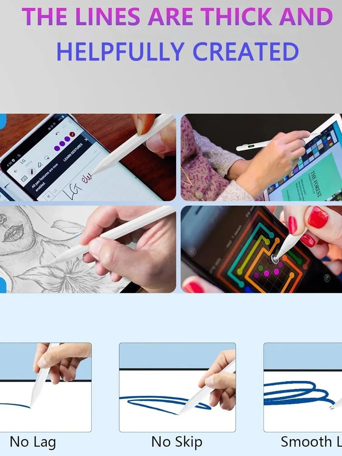 Universal Pencil Stylus Pen For Android iPhone iPad Tablet Mobile Capacitive Pen