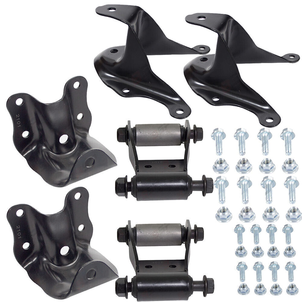 Rear Leaf Spring Suspension Shackle & Bracket Kit Set For 1986-1997 Ford Ranger
