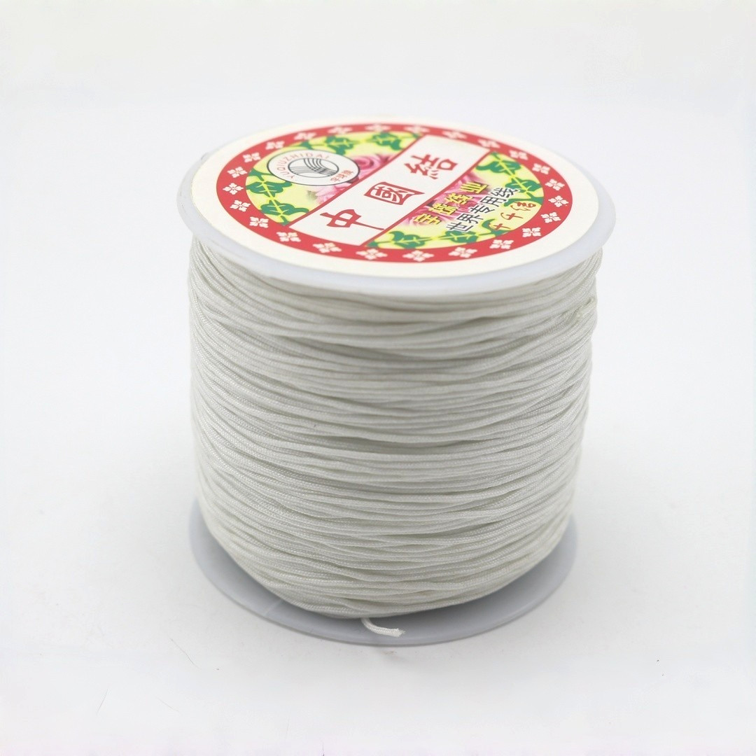 110 Yards White String Nylon Chinese Knotting Cord Jewelry Beading String 0.8mm
