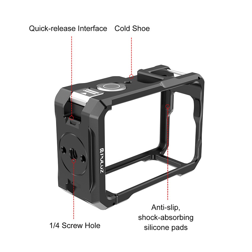 Aluminum Alloy Rabbit Cage Protective Frame Metal Cage fit for DJI Osmo Action 6