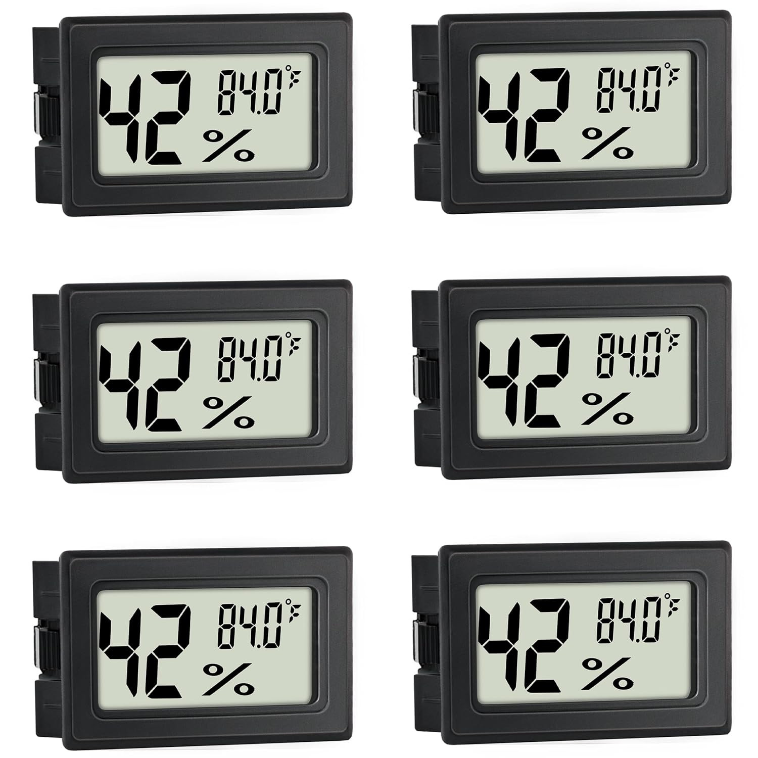 Mini Hygrometer Indoor Humidity Meter Thermometers 6 Pack...