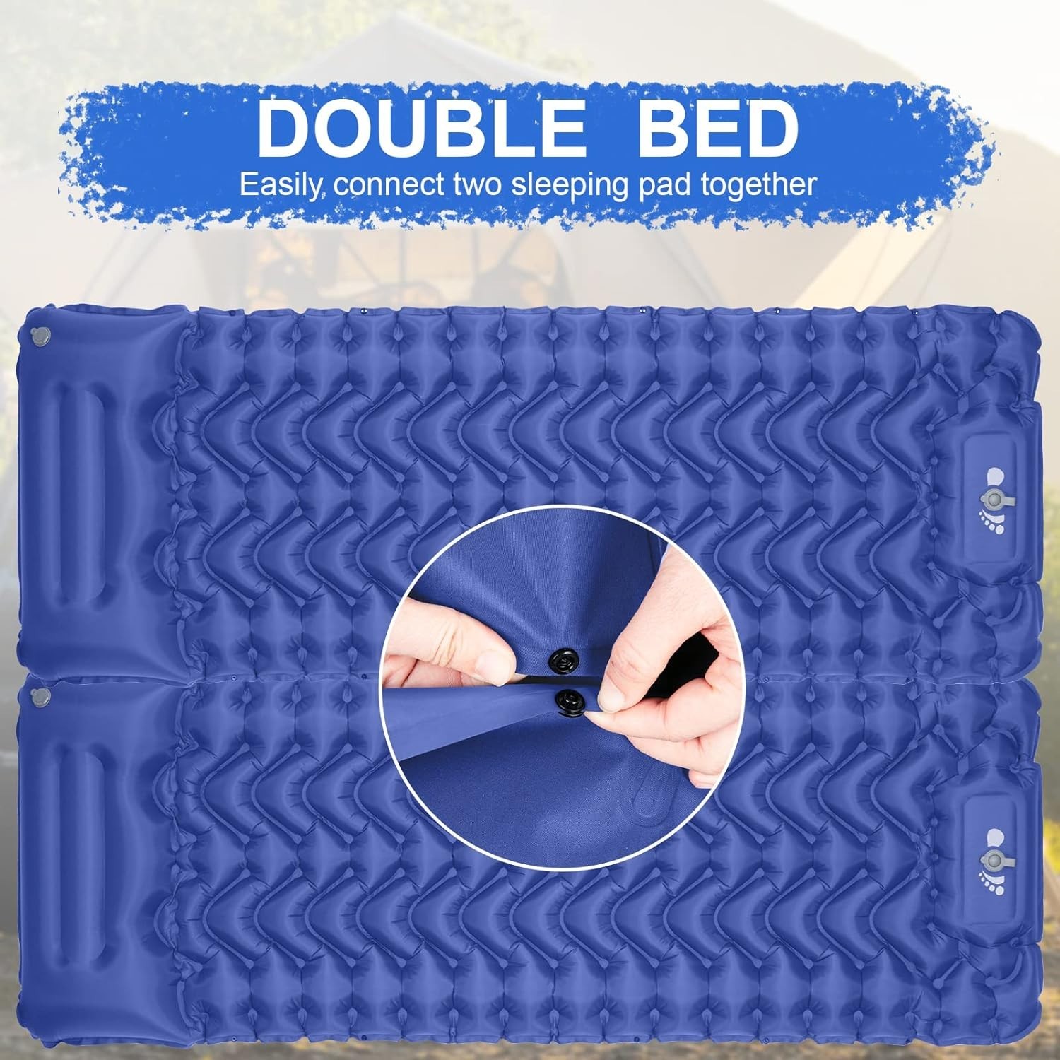 Colchoneta inflable ultraligera para acampar
