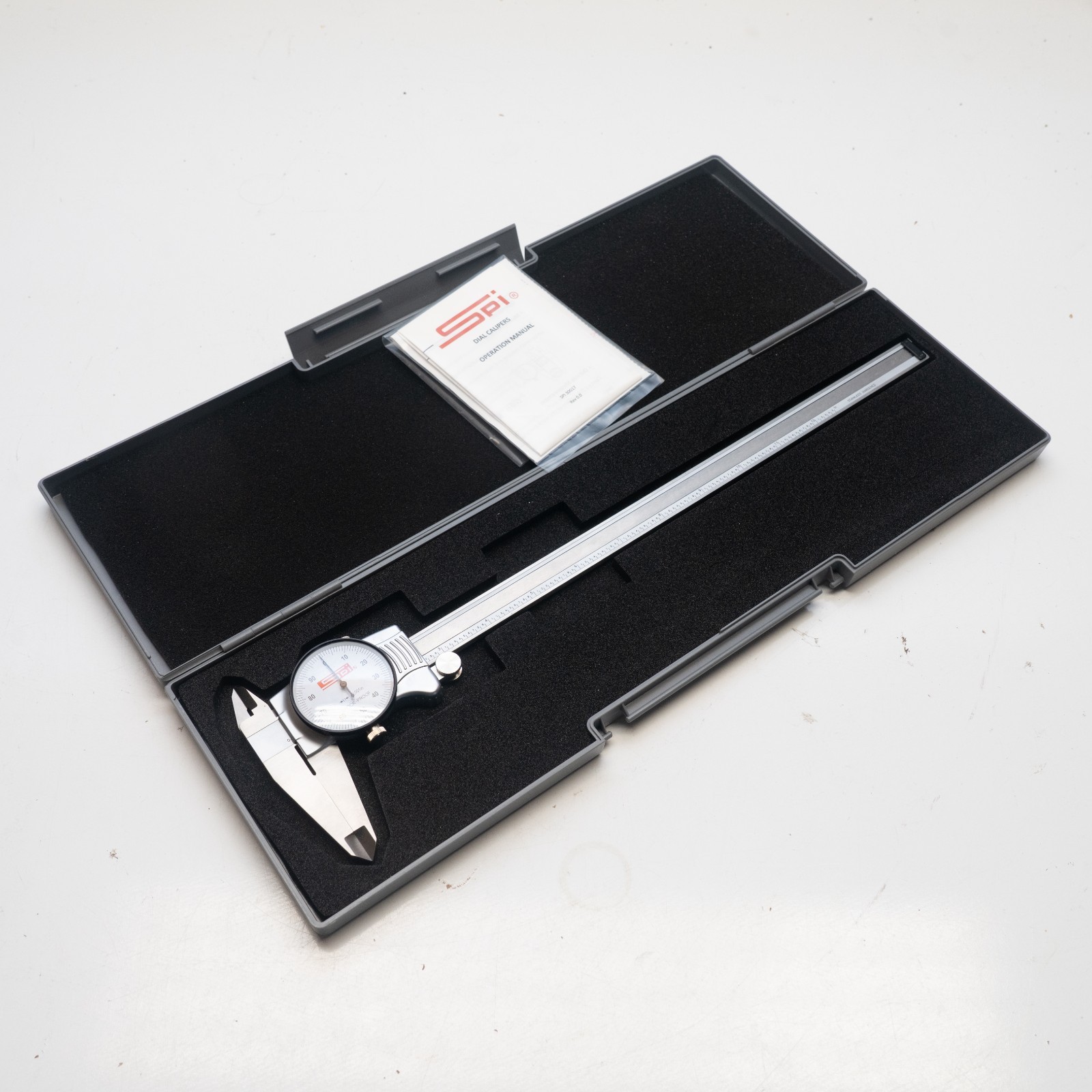 SPI 17-991-1 Dial Caliper 12" Range x  0.001" Grad, Inside Outside Step Depth