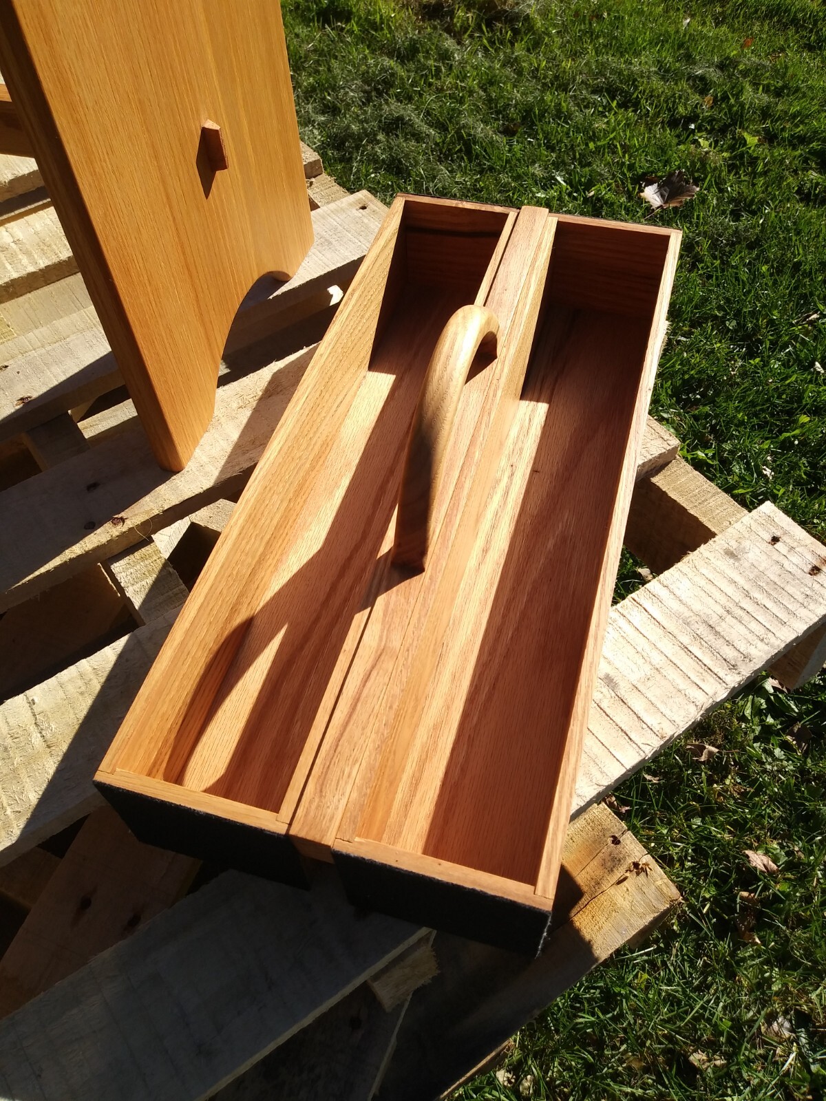 Handmade Oak Bench / Stool with Inlayed Dovetails