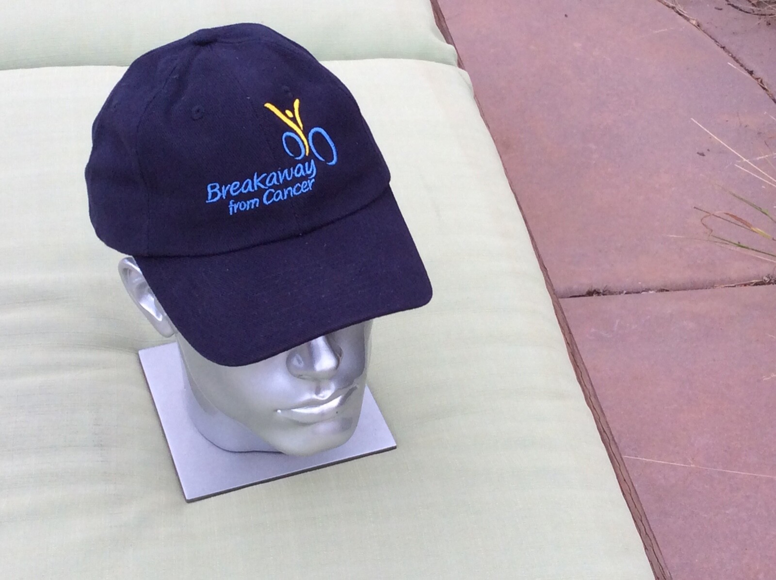 AMGEN Breakaway From Cancer Hat With Adjustable Back 100% Cotton New Never Worn
