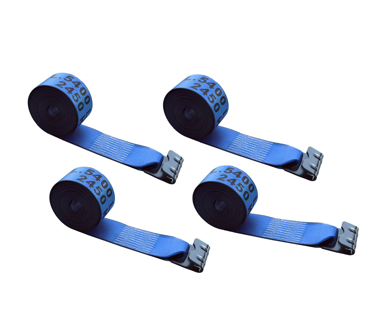 4 Pack 4" x 30' Winch Tie Down Strap w/ Flat Hook for Flatbed Truck Trailer Farm