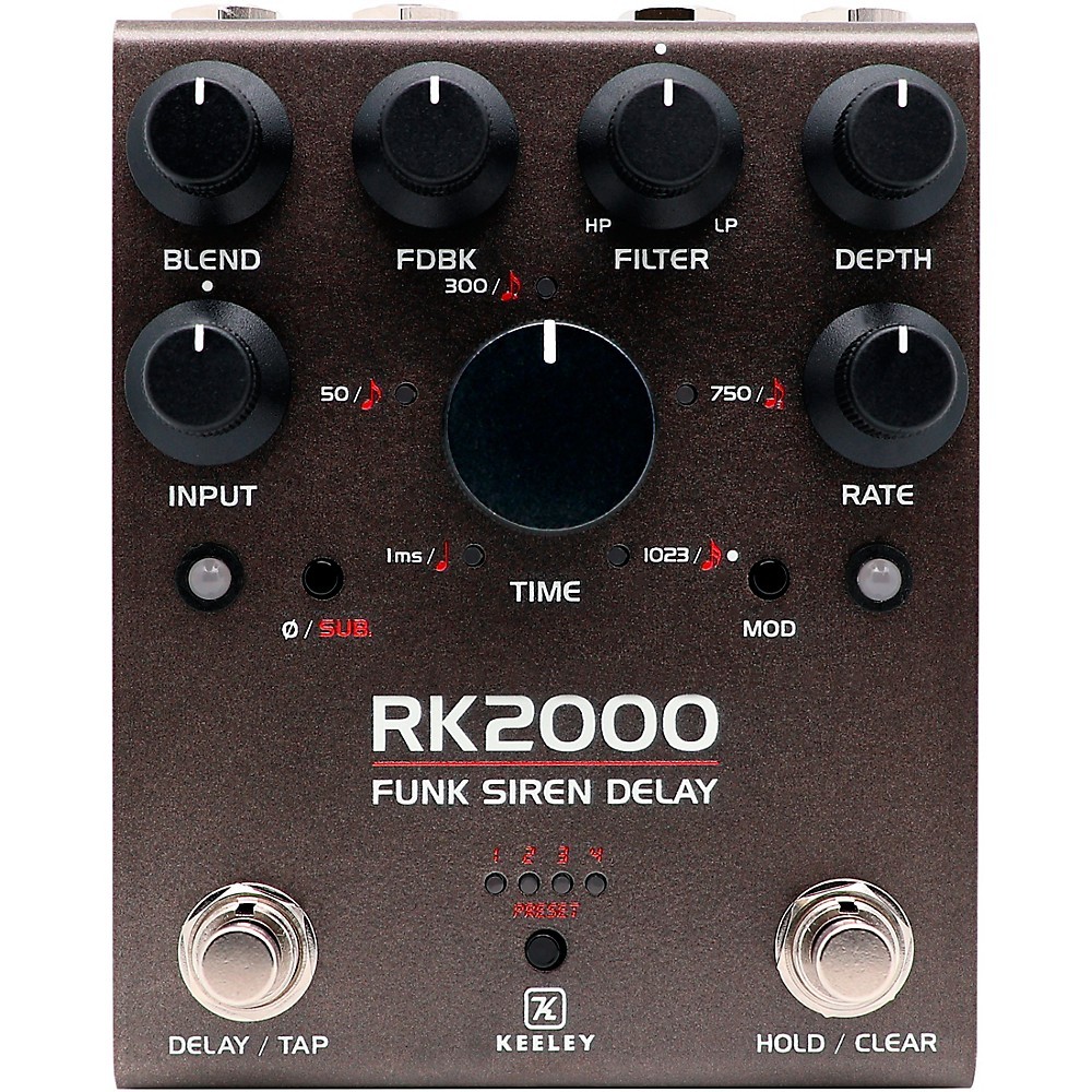 Keeley Electronics RK2000 Funk Siren Delay Pedal  Studio Gray