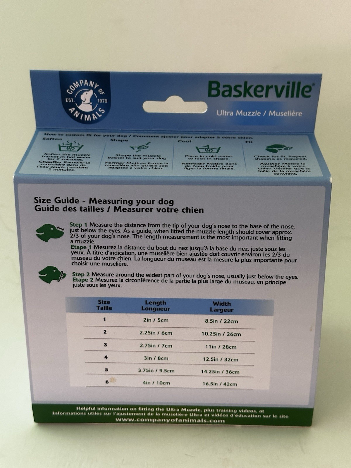 NEW BASKERVILLE ULTRA MUZZLE DOGS Size 4 Adjustable Comfortable 3" x 12.5"