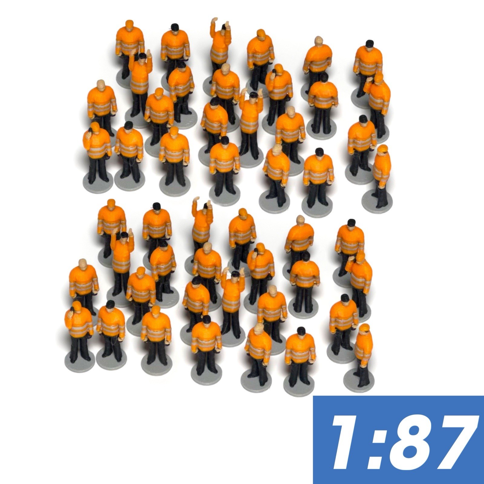 1:87 HO SCALE x60 Finished High Quality Model Train Worker Figurines.