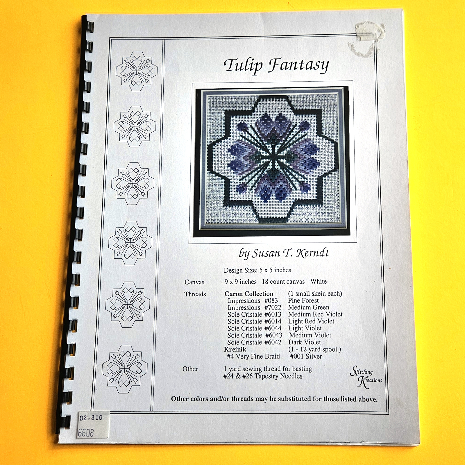 3 NEEDLEPOINT STITCH GUIDES: TULIPS SPRING THEME BM