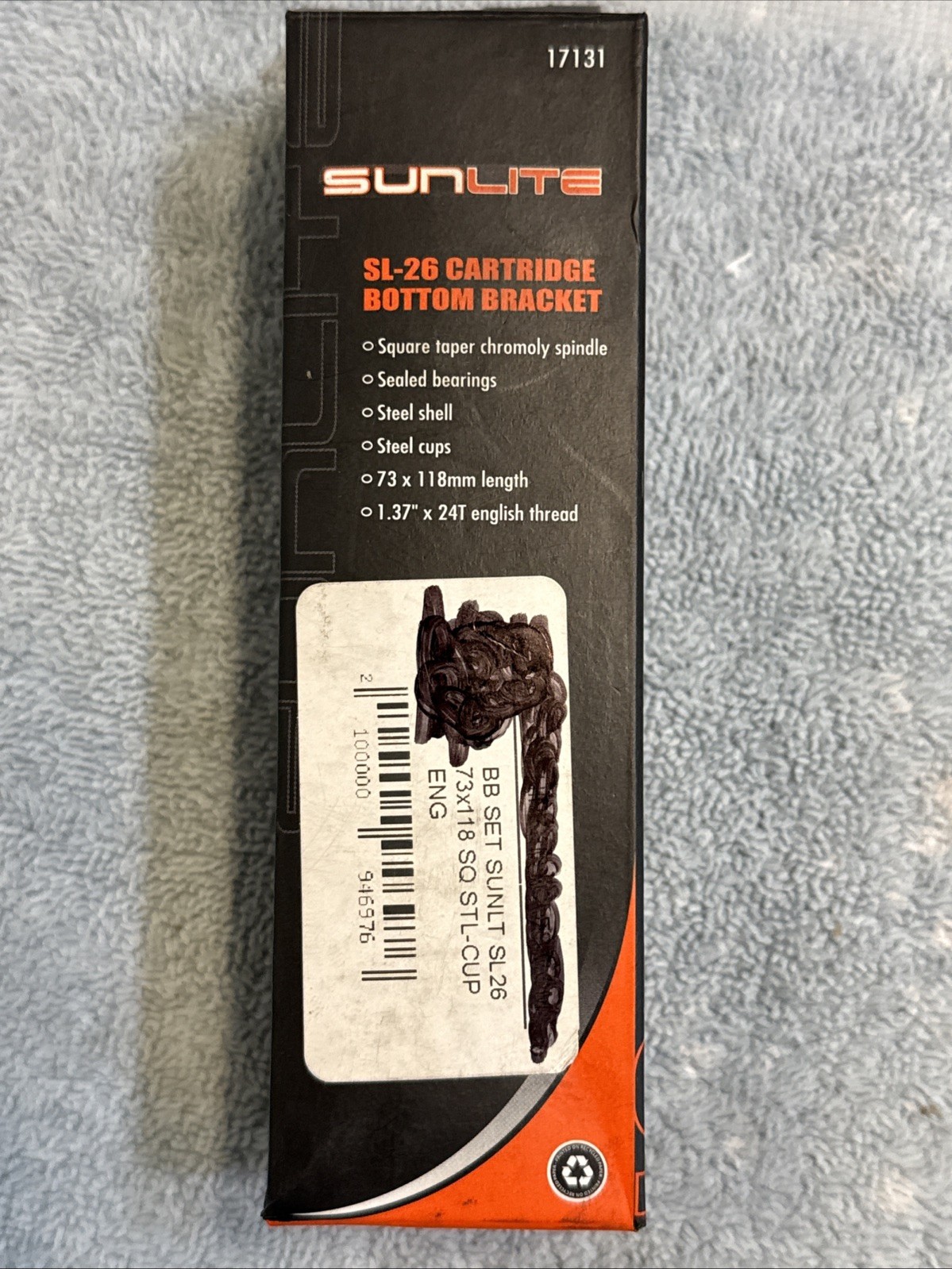 Sunlite SL-26 73x118mm Square Taper English Bottom Bracket[ssg]