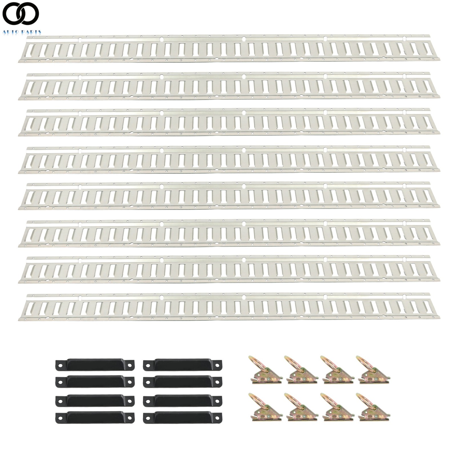 5' Galvanized E-Track Fit For Enclosed Trailers Cargo Trucks Vans Haulers 24 Pcs