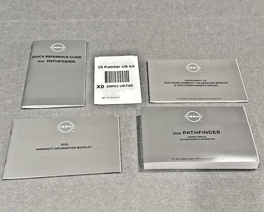 2025 NISSAN PATHFINDER OWNERS MANUAL SET NEW PLATINUM SL S ROCK CREEK SV SPORT