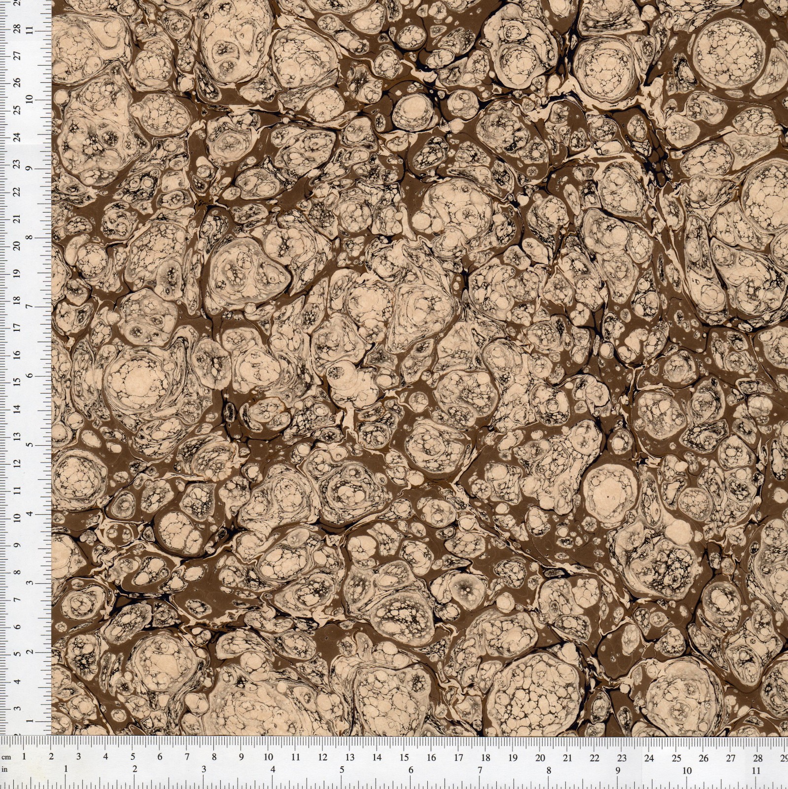 Hand Marbled Paper for Bookbinding, Stormont Pattern 48x67cm 19x26in Series f854