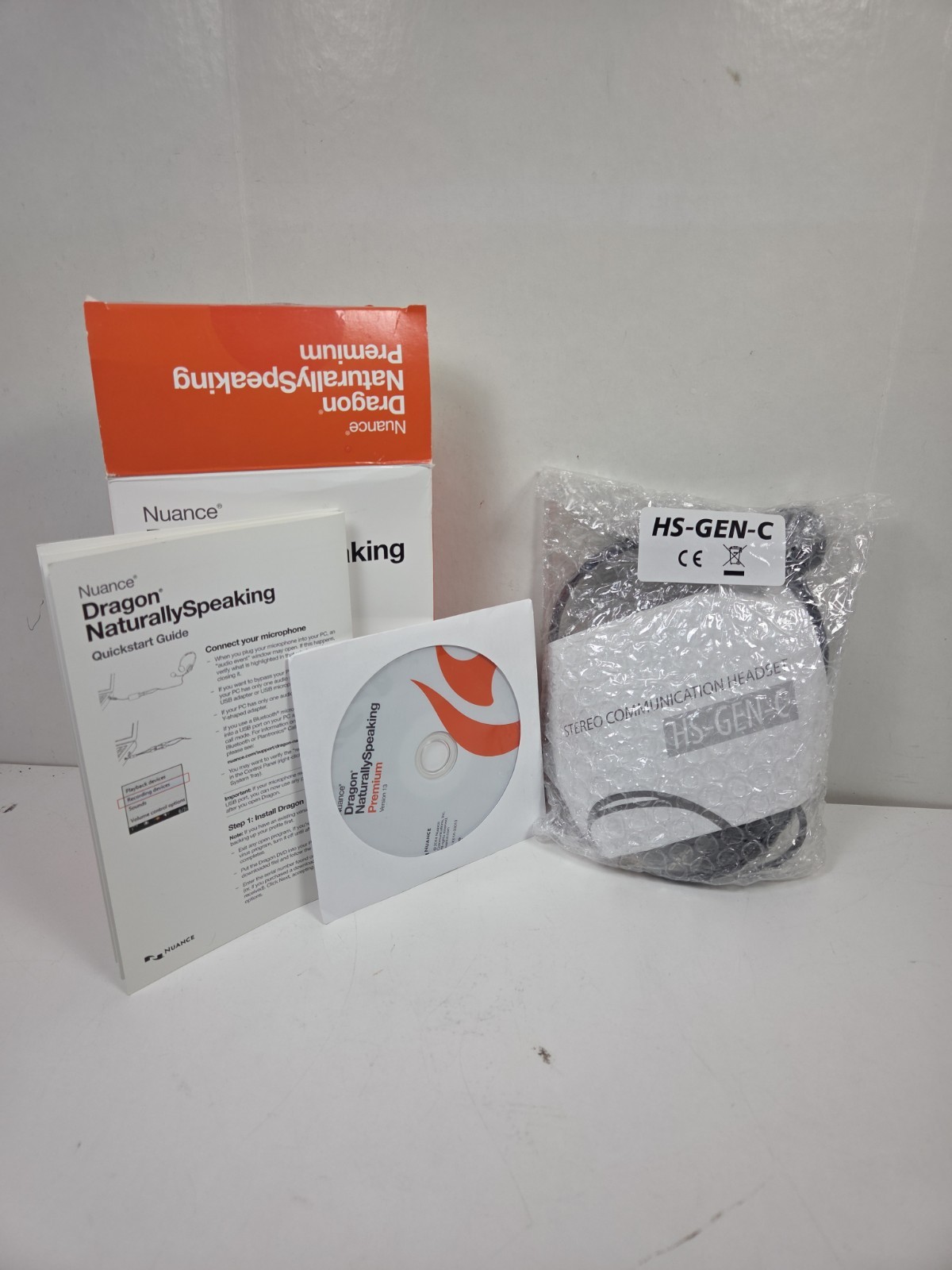 Nuance DRAGON NATURALLYSPEAKING PREMIUM 13 Software,Headset - Open Box