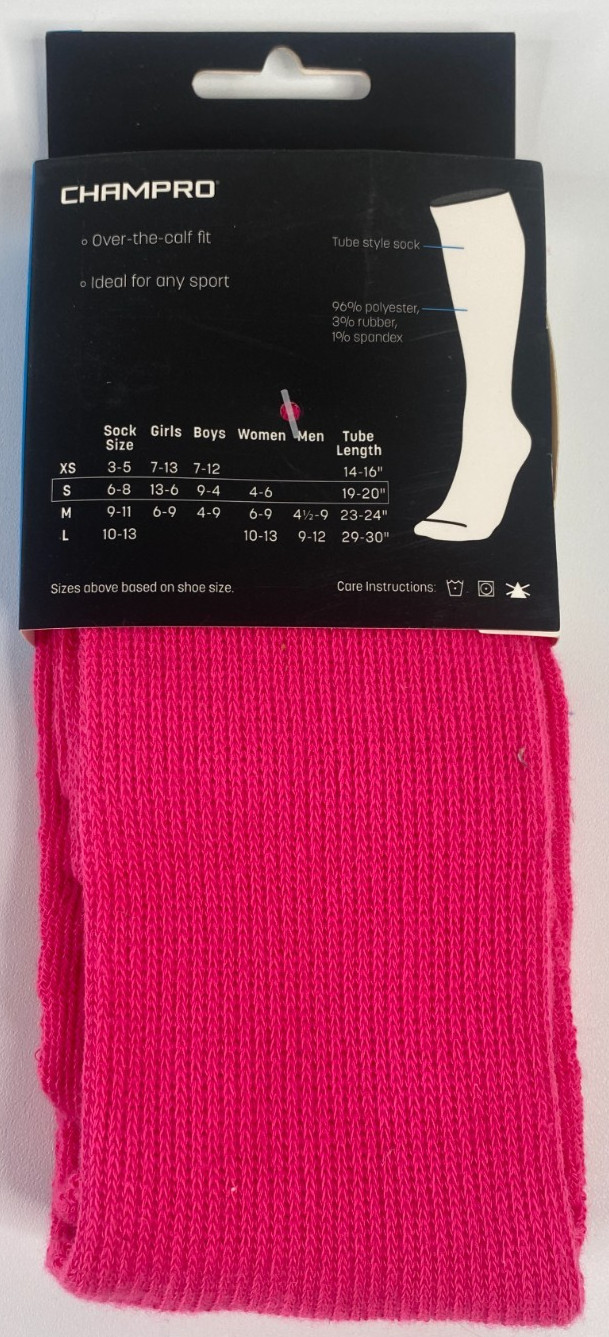 Champro Multi-Sport Athletic Sock AS2 - Pink- Size Small