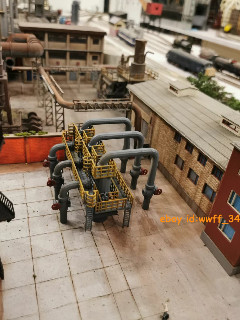 Ho Scale 1/87 Factory Equipment Chemical Industry Diversion Valve Finished Model