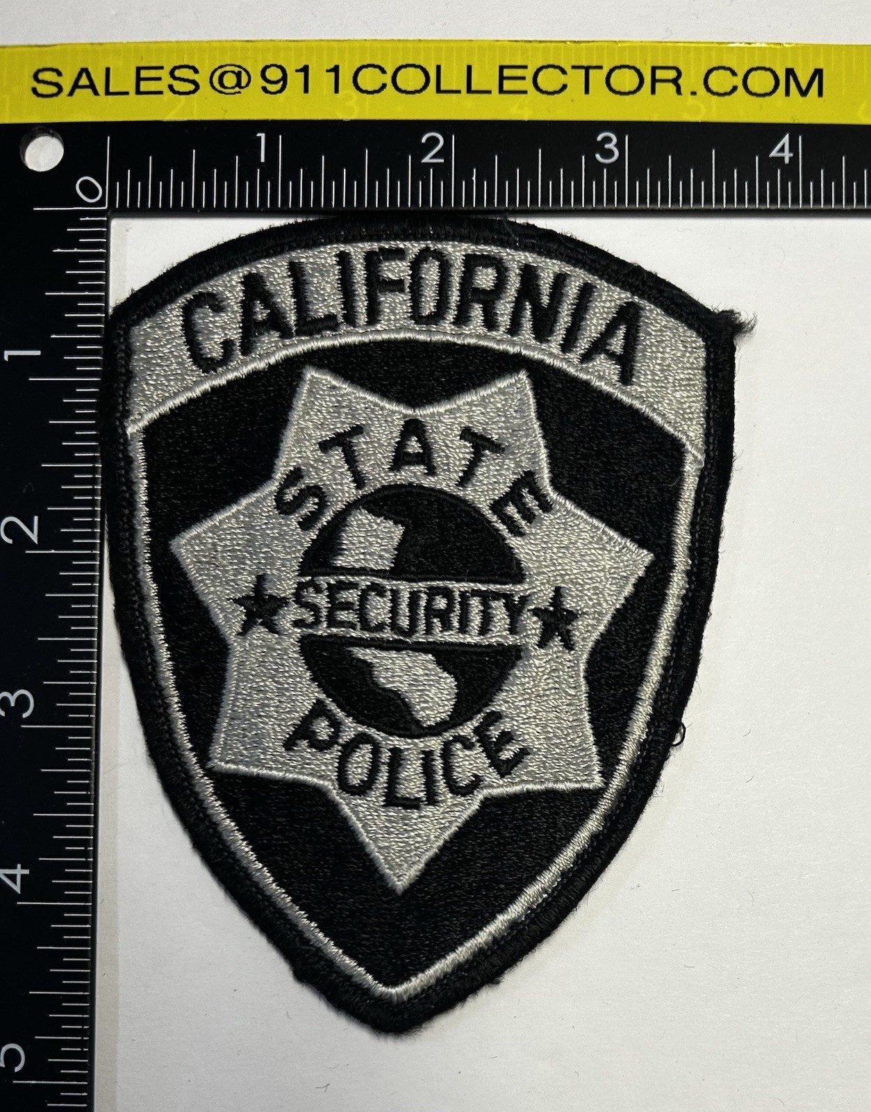VINTAGE DEFUNCT CALIFORNIA CA STATE POLICE SECURITY PATCH #PDD59