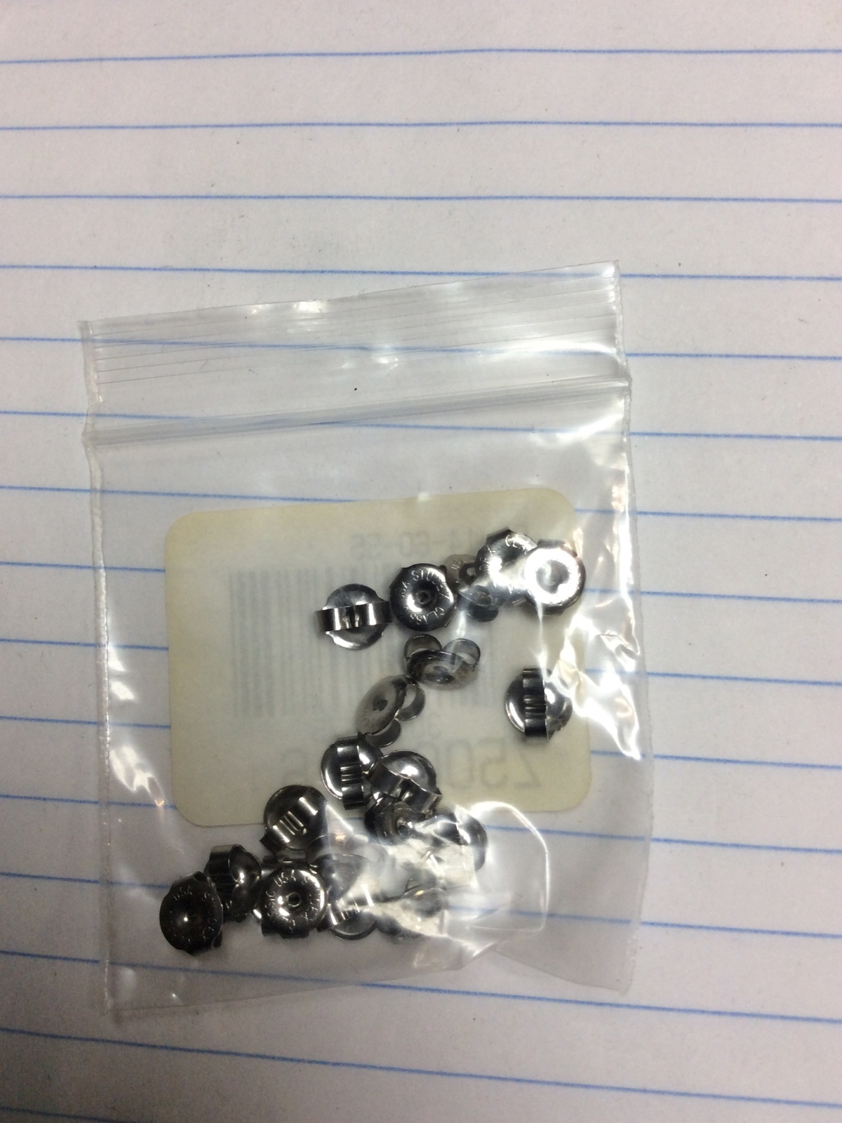 20 Pieces Studex Silver Tone Sensitive Ears butterfly earring backs Item #334