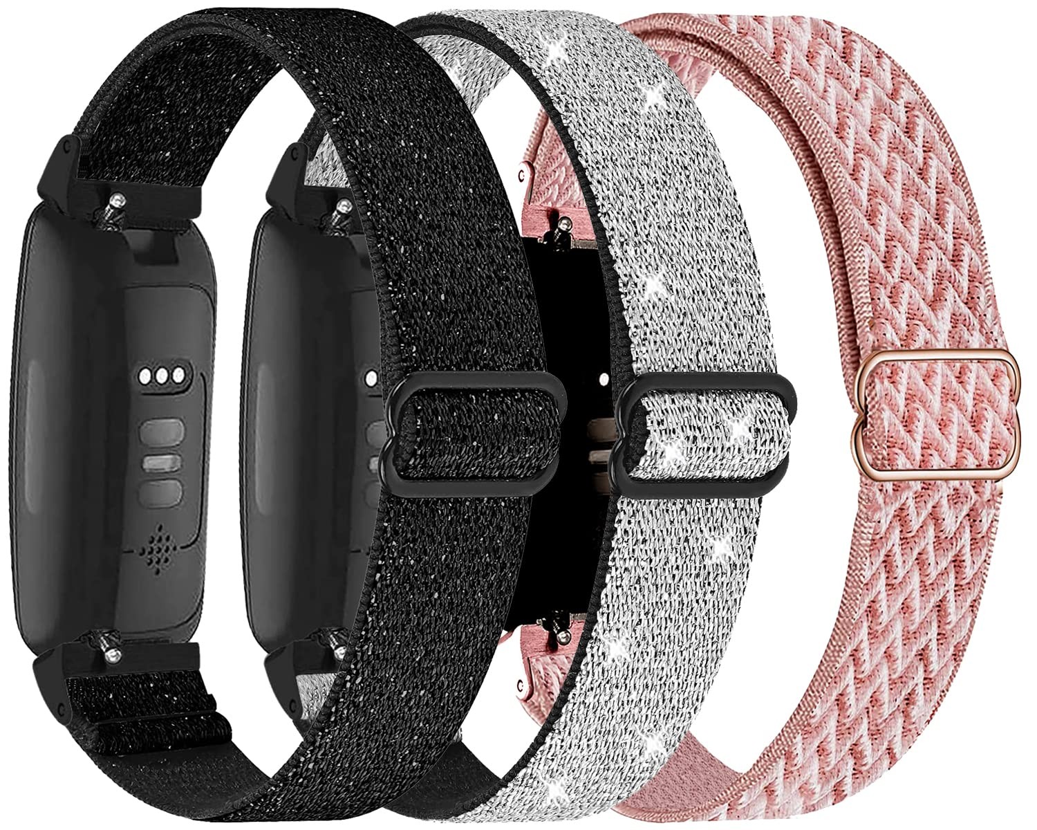 3-Pack Elastic Nylon Bands with Fitbit Inspire 3/Inspire 2/Inspire HR/Inspire...